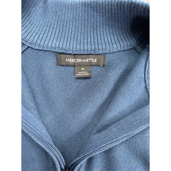 Mercer+Mettle Men's Blue Utz Brands Half Zip Cotton Pullover M - Picture 3 of 9